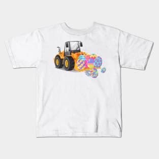 Funny Easter And Excavator Design Eggscavator To Celebrate Easter Sunday 2022 Kids T-Shirt